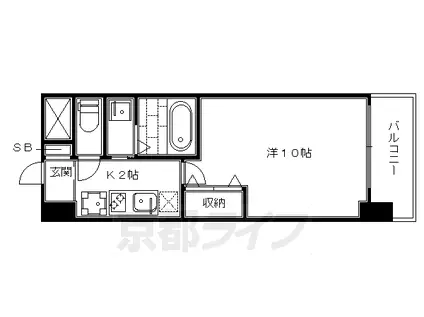 SILK HOUSEとなみ2号館(1K/2階)の間取り写真