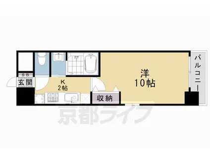 SILK HOUSEとなみ2号館(1K/5階)の間取り写真