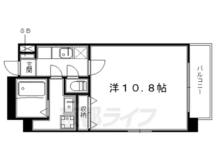 京阪電気鉄道鴨東線 出町柳駅 徒歩5分 5階建 築12年(1K/2階)の間取り写真