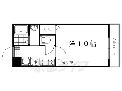 京洛マンション(1K/1階)の間取り写真
