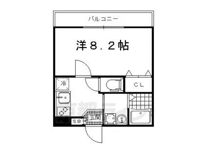京都市烏丸線 今出川駅 徒歩17分 5階建 築12年(1K/5階)の間取り写真