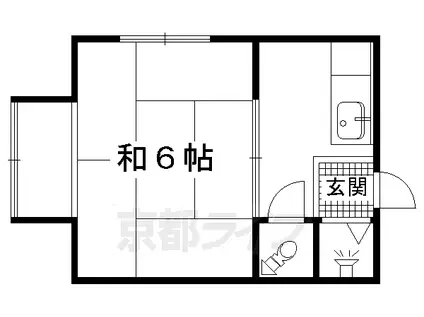叡山電鉄 出町柳駅 徒歩8分 2階建 築56年(1K/1階)の間取り写真