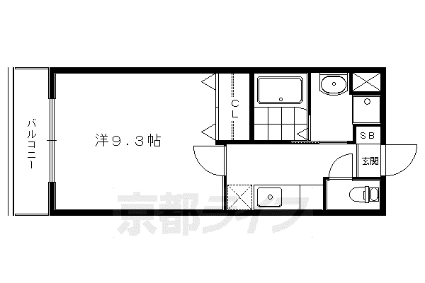 CULMINARE(1K/1階)の間取り写真