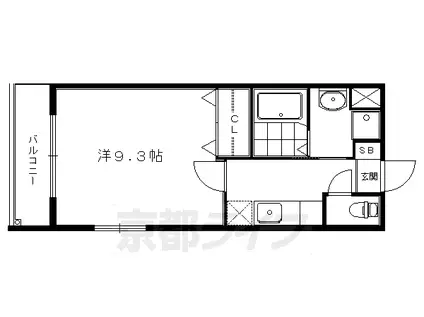 CULMINARE(1K/3階)の間取り写真