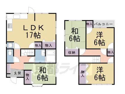 叡山電鉄 修学院駅 徒歩14分 2階建 築36年(4LDK)の間取り写真