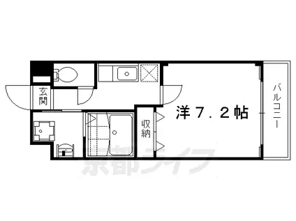 ミル・メゾンT2(1K/2階)の間取り写真