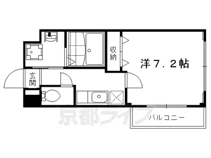 ミル・メゾンT2(1K/2階)の間取り写真
