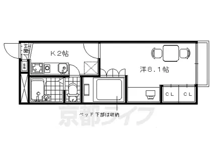 レオパレスHIROSHIBA(1K/1階)の間取り写真