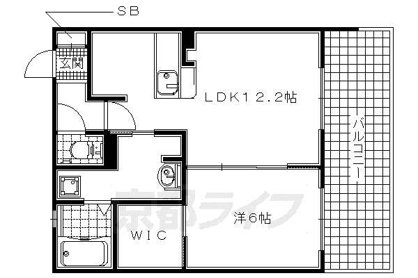 京阪電気鉄道宇治線 木幡駅(京阪) 徒歩8分 3階建 築12年(1LDK/1階)の間取り写真