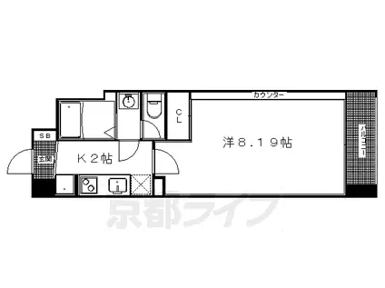 京阪電気鉄道鴨東線 出町柳駅 徒歩5分 5階建 築16年(1K/1階)の間取り写真