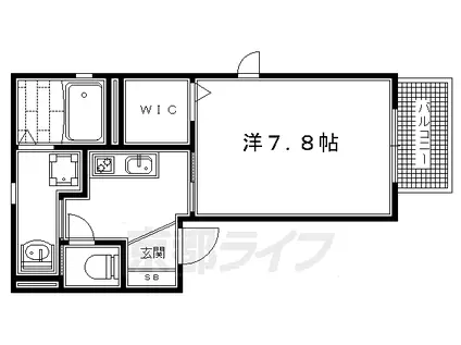 ドミール向畑(1K/1階)の間取り写真