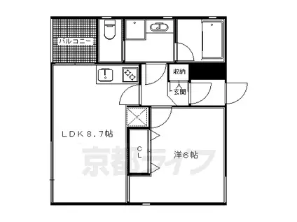 ベル・アスティーレ(1LDK/2階)の間取り写真