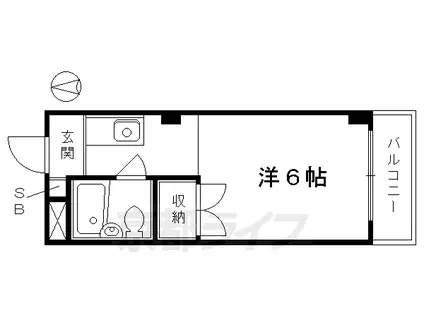 第二日吉ハイツ(1K/4階)の間取り写真