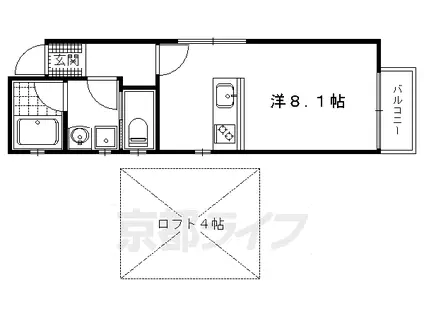 京阪電気鉄道鴨東線 出町柳駅 徒歩5分 2階建 築6年(ワンルーム/2階)の間取り写真