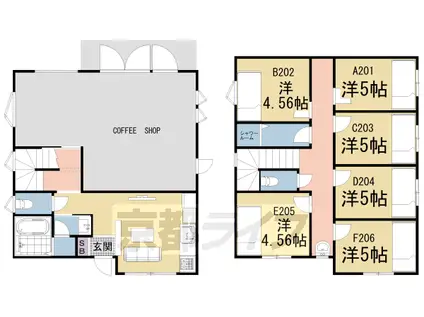 叡山電鉄 茶山・京都芸術大学駅 徒歩9分 2階建 築10年(ワンルーム/2階)の間取り写真