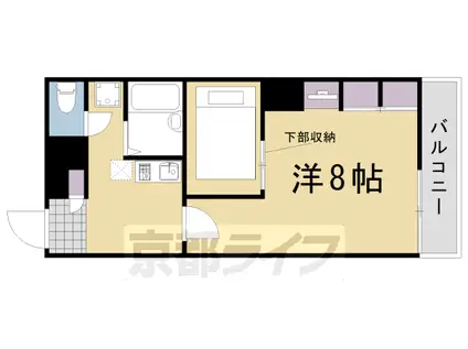 阪急電鉄京都線 桂駅 徒歩35分 3階建 築17年(1K/2階)の間取り写真