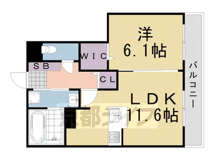 アドミラブールA・B棟(1LDK/1階)の間取り写真