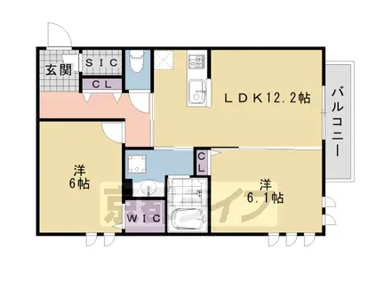 阪急電鉄京都線 桂駅 徒歩12分 3階建 築11年(2LDK/3階)の間取り写真