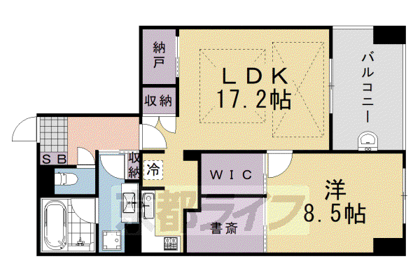 パークホームズ桂(1SLDK/7階)の間取り写真