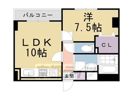 東海道本線 向日町駅 徒歩29分 3階建 築13年(1LDK/3階)の間取り写真