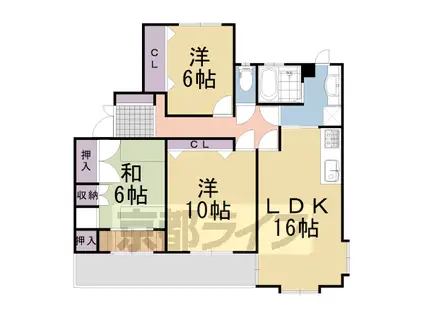 阪急電鉄京都線 長岡天神駅 徒歩19分 1階建 築30年(3LDK)の間取り写真