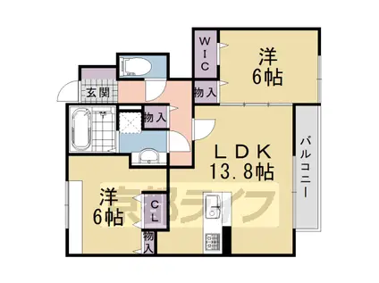 DANRAN(2LDK/1階)の間取り写真