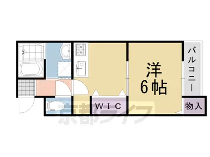 阪急電鉄京都線 西山天王山駅 徒歩10分 2階建 築52年(1DK/2階)の間取り写真