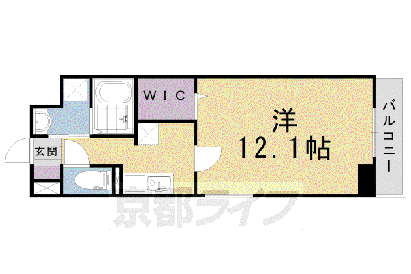 メゾン ソレイユ友岡(1K/3階)の間取り写真