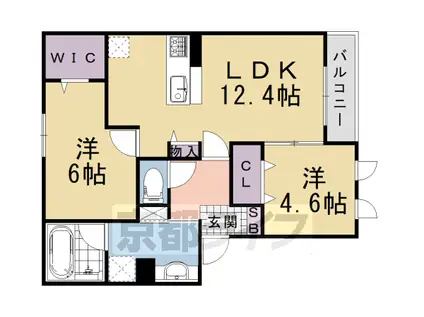 東海道本線 向日町駅 徒歩10分 2階建 築10年(2LDK/1階)の間取り写真