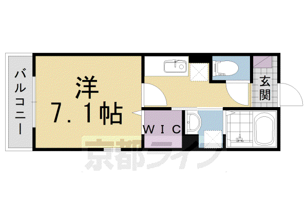 阪急電鉄京都線 西山天王山駅 徒歩3分 2階建 築11年(1K/2階)の間取り写真