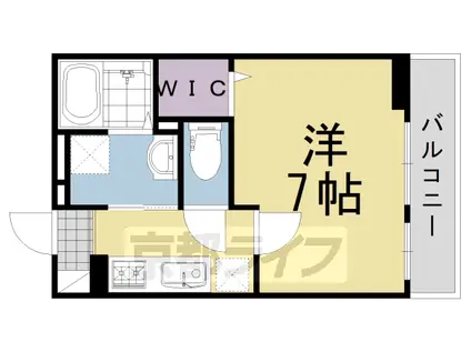 阪急電鉄京都線 長岡天神駅 徒歩10分 2階建 築10年(1K/1階)の間取り写真