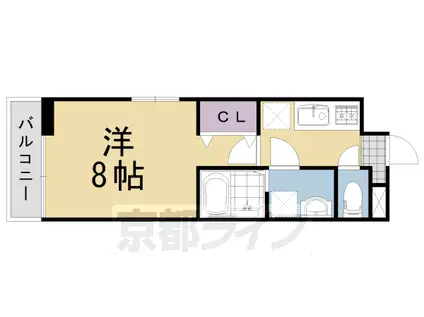阪急電鉄京都線 西山天王山駅 徒歩3分 2階建 築10年(1K/2階)の間取り写真