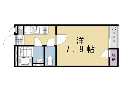 阪急電鉄京都線 長岡天神駅 徒歩23分 2階建 築9年(1K/2階)の間取り写真