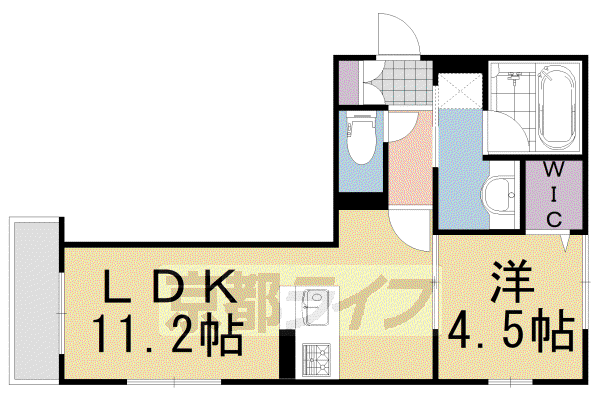 大喜清明館 一 二号館(1LDK/1階)の間取り写真