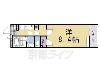 阪急電鉄京都線 大山崎駅 徒歩7分 3階建 築8年(1K/3階)の間取り写真