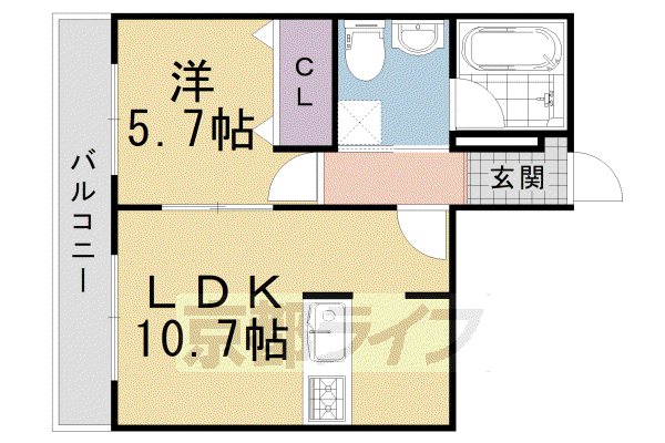 LAULE AINA(1LDK/2階)の間取り写真