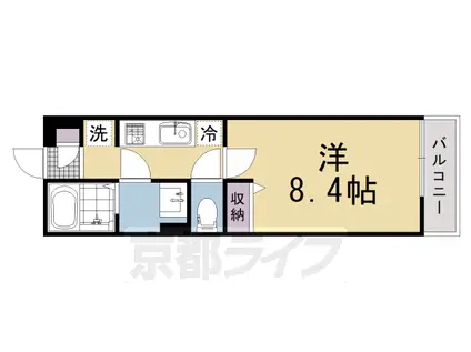 阪急電鉄京都線 長岡天神駅 徒歩10分 3階建 築8年(1K/3階)の間取り写真