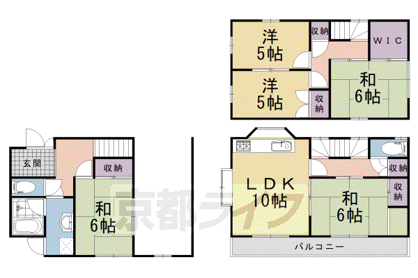 阪急電鉄京都線 東向日駅 徒歩10分 3階建 築34年(4LDK)の間取り写真