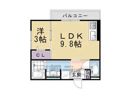 プランドールT(1LDK/2階)の間取り写真