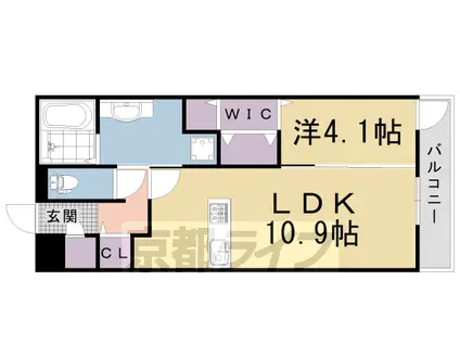 阪急電鉄京都線 洛西口駅 徒歩15分 3階建 築6年(1LDK/1階)の間取り写真