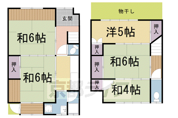 京都市東西線 西大路御池駅 徒歩6分 2階建 築49年