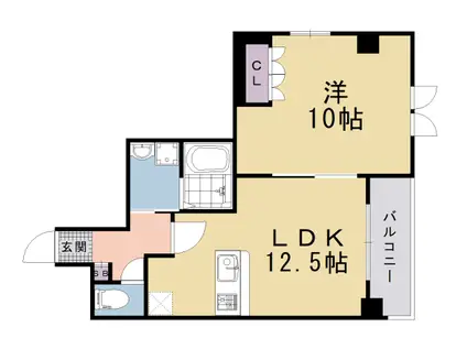 FSアベニュー(1LDK/4階)の間取り写真