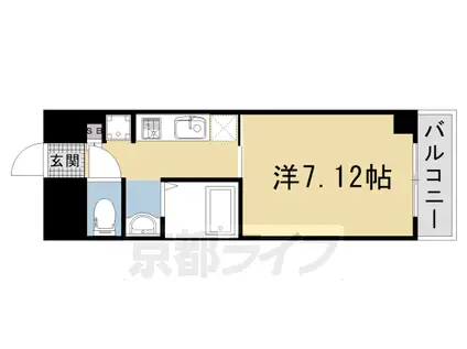 リーベルノ(1K/4階)の間取り写真