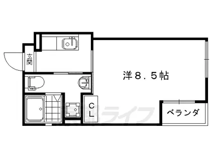 マルティ円町(1K/3階)の間取り写真