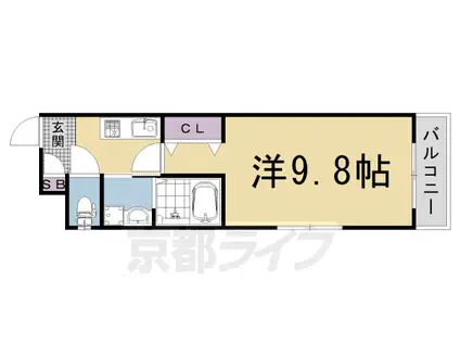 札幌市東西線 南郷７丁目駅 徒歩2分 5階建 築14年(1K/5階)の間取り写真
