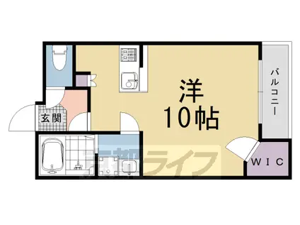 阪急電鉄嵐山線 松尾大社駅 徒歩10分 2階建 築20年(ワンルーム/1階)の間取り写真