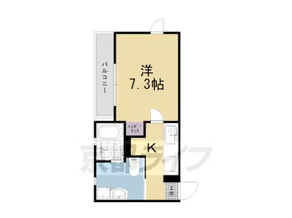 アルカスNEXT御池(1K/4階)の間取り写真