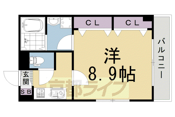 阪急電鉄京都線 西院駅(阪急) 徒歩7分 3階建 築12年(1K/3階)の間取り写真