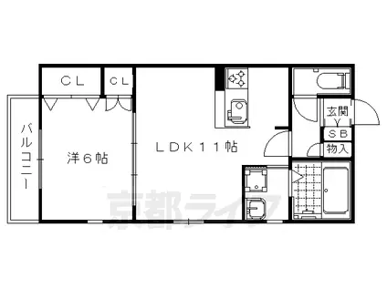 グランメゾン御池(1LDK/2階)の間取り写真