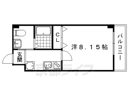 V-STYLE西院(1K/2階)の間取り写真